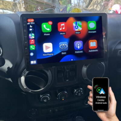10.1'' Apple Carplay Android 13 For 2007-2017 Jeep Wrangler JK Car Radio GPS Navi