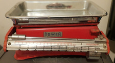 Tower Kitchen Weighing Scales – Beam Balance, Red, Metal, Collectable, Vintage