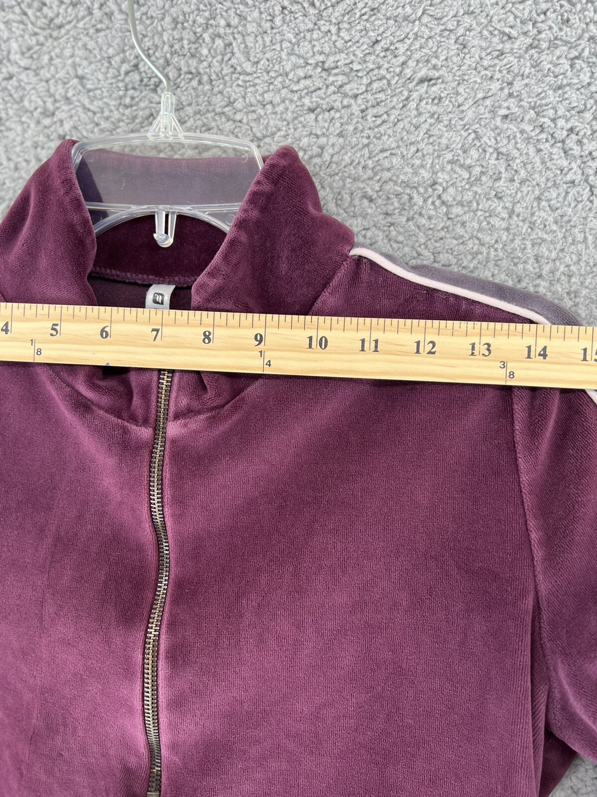 Fabletics Womens Britt Pullover Jacket Purple Gra… - image 3