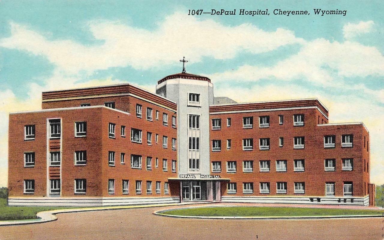 CHEYENNE, WY Wyoming DEPAUL HOSPITAL c1950's Postcard eBay