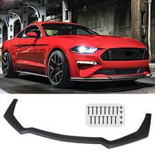 For 2018-2023 Ford Mustang Black Gt Style Front Splitter Body Kit Spoiler Lip For 2018-2023 Ford Mustang Black Gt Style Front Splitter Body Kit Spoiler Lip