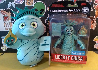 Funko Five Nights at Freddy's FNAF Liberty Chica Plushie & Figure Set Of 2 NWT