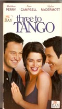 Three To Tango VHS  w Neve Campbell , Matthew Perry , Dylan McDermott