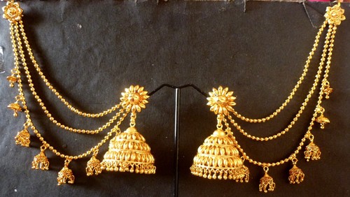 22K Gold Plated Bahubali Jhumka 
