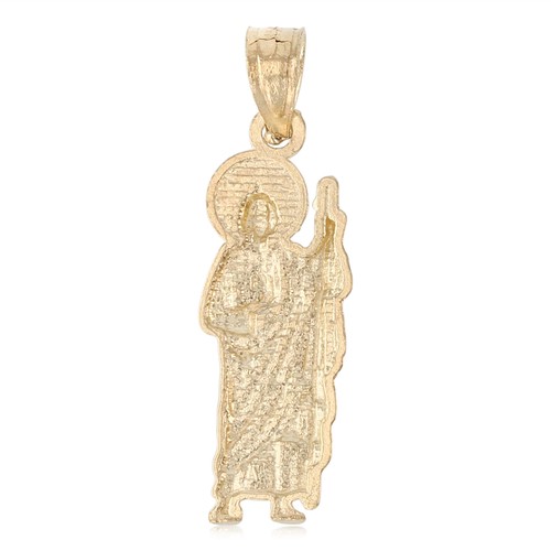 14K Bicolor Gold Jesus Religiös Charm Anhänger für Halskette oder Kette - Bild 2 von 6