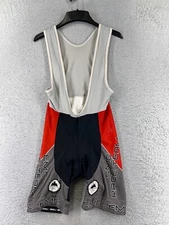 VGear Cycling Bib Shorts Adult Large Black Red Gary Nylon Blend Padded READ