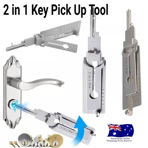 2 in 1 Key Decoder Decoder and Pick Tools Stainless Steel for S-Groove Door Lock