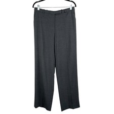 Armani Collezioni Dark Gray Wool Blend Antinea SRL Trousers Dress Slacks Pant 10