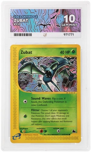 POP 1 Ace 10 Zubat 117/144 Skyridge Gem Mint Pokemon