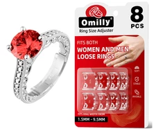 Ring Sizers for Loose Rings, 8 Sizes Invisible Ring Guards