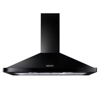 Rangemaster 100cm Chimney Cooker Hood - Black & Chrome RHDC100BLC
