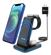 Foldable 3 in 1 Charging Station for Apple, Wireless Charger for iPhone