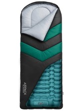Sacco a pelo con cuscino gonfiabile integrato AirPack Sleeper nero verde Rangland