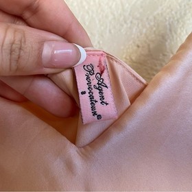 Agent Provocateur Edenn Silk Embroidered Peach Pink Blush Chemise Slip Dress