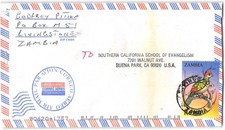 Zambia #635 Zambia to Buena Park CA, ca 2000