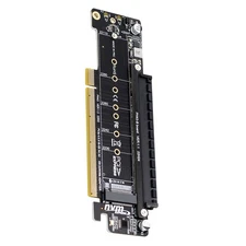 PCIE X16 to X8+X4+X4 Splitter Adapter Card M.2 NVME Port Expansion Riser Card