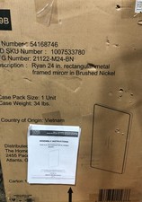 Home Decorators Ryan 24 in. x 33 in. Rectangular Stainless Steel Framed Mirror 