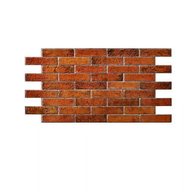 3 Ft. X 1.5 Ft. X 3/16 In. Red Brick Faux3D PVC Wall Panels for Interior Decor (