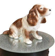 Vintage Studio Pottery China Springer/Cocker Spaniel Dog Figure Hand Painted