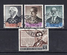 San Marino 1959 Persönlichkeiten Mi. 611 - 3, 619 gestempelt