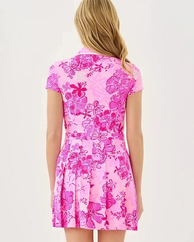 全新带标签 Lilly Pulitzer UPF 50+ Luxletic Alona 连衣裙颜色:Parigi 粉红色可选尺寸。 — 第 2/4 张图片