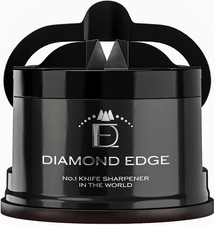 Diamond Edge No.1 Knife Sharpener – Safe & Compact Manual Knife Sharpener for An