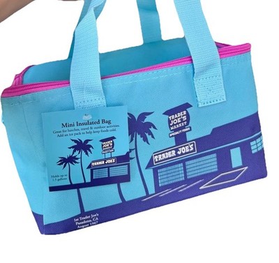 Trader Joe's Mini Insulated Tote Lunch Bag Ocean Blue Limited Next Craze  ️