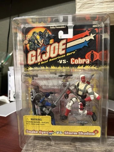 GI Joe Snake Eyes vs. Storm Shadow 2-Figure Pack with MOC Masters Case MOC