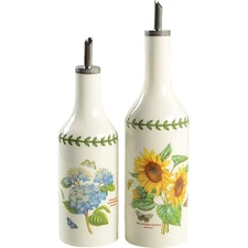 Portmeirion Botanic Garden Sunflower Oil & Vinegar Drizzler Jar Set