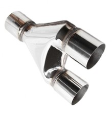 320mm Length 3 Singledual Ss T201 Exhaust Stamped Y Pipe Adapter Connector