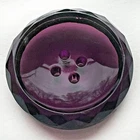 Vintage Transparent Purple Amethyst Glass Sew Thru Button 1-1/16”