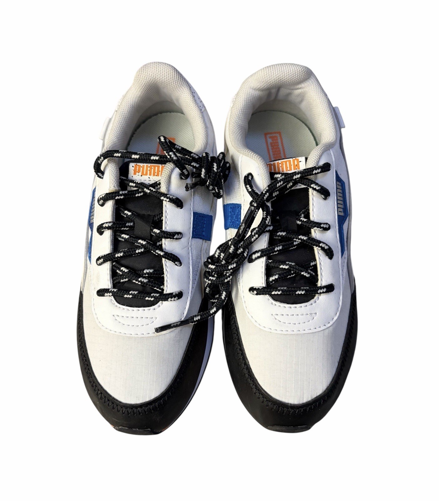 Puma Future Riders Black White Youth Boys Size 2.5C Sneakers Casual Shoes NWOB thumbnail 2