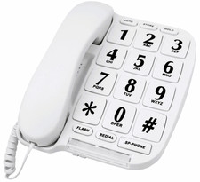 Wall or Desk Landline Telephone Speaker Phone with Big Buttone and Memory