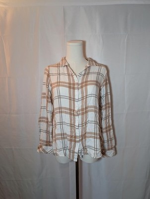 Thread & Supply Relaxed Fit Plaid Button-Up Shirt Women's Medium Great Condition