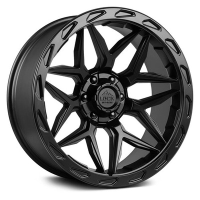 Lock Off-Road Matrix Wheels 22x10 (-18, 8x180, 124.3) Black Rims Set of 4
