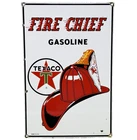 VINTAGE TEXACO MOTOR OIL PORCELAIN SIGN TEXAS GASOLINE GAS STATION PUMP PLATE