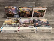 Thomas Kinkade 1000 Piece Puzzle Lot of 6 - S...
