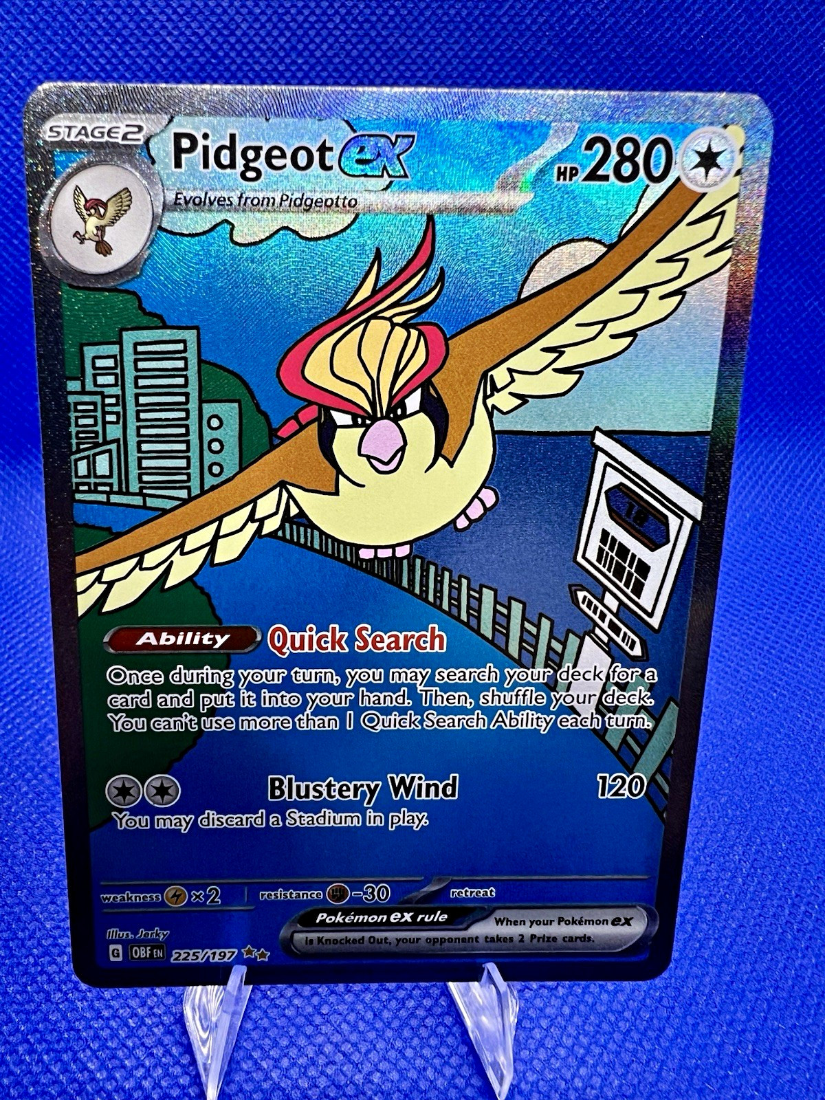 The Pokémon Company Pokémon TCG Pidgeot ex 225/197 SV03 Full Art Holo Eng