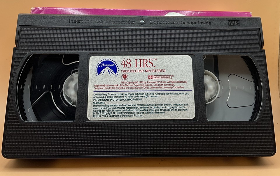48 Hrs. VHS 1982, 1990 Eddie Murphy Or Earlier Release Please Read *Buy ...