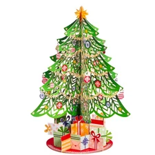 Christmas Card, 3D Pop Up Christmas Tree with Detachable Keepsake - Handcraft...