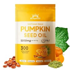 Pumpkin Seed Oil 1000mg with Saw Palmetto 300 Softgels Prostate Health