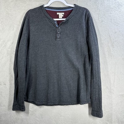 Carbon 2 Cobalt Gray Henley Men s Size M Gray Double Layer Gorpcore Casual