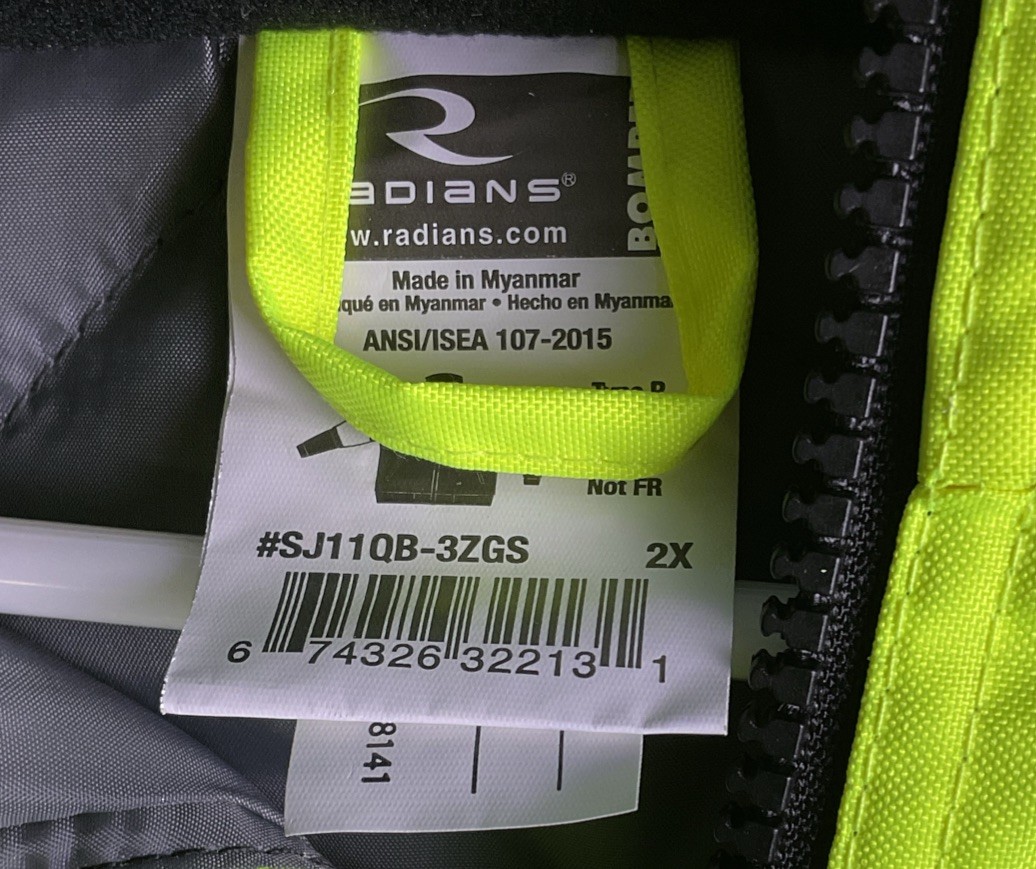 RADWEAR high visibility bomber jacket weatherproof with hood Size XL READ DESCRI - second product detail image
