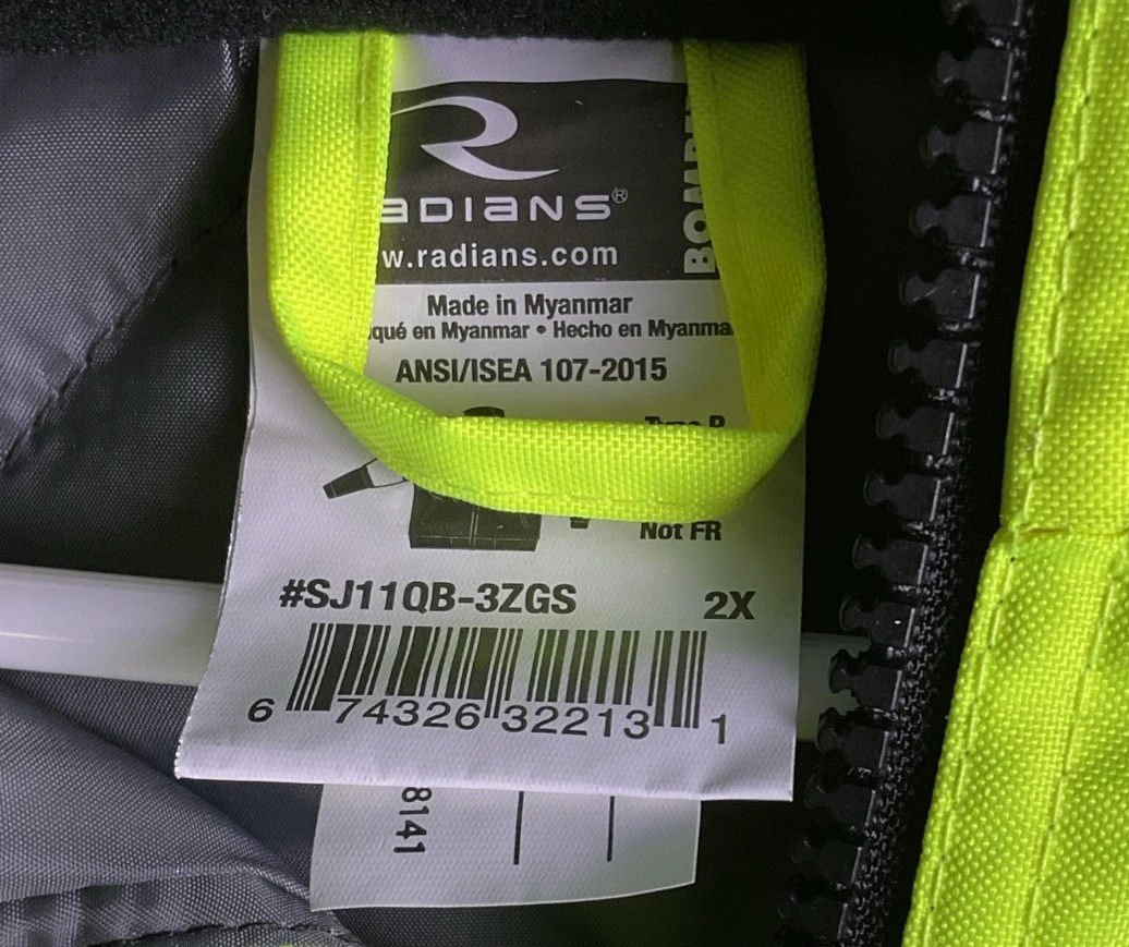 RADWEAR high visibility bomber jacket weatherproof with hood Size XL READ DESCRI - product detail image 2
