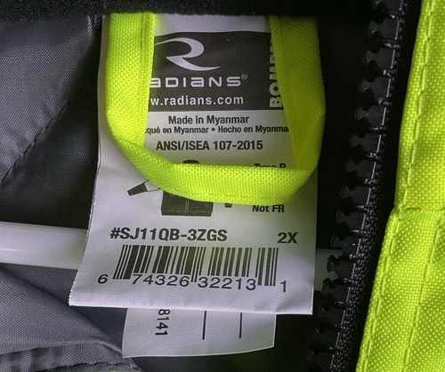 RADWEAR high visibility bomber jacket weatherproof with hood Size XL READ DESCRI image 2