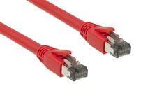 Cat8 Ethernet Patch Cable, Shielded, 40Gbps, Snagless, 50 ft, Red