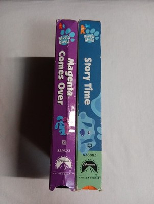 Lot Of 2 Blue's Clues VHS Tapes Nick Jr. Story Time & Magenta