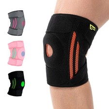 Knee Brace One Size:Medium with Dual Side Stabilizers Patella Gel Pads - 1pc