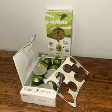2 Lavazza Tierra Organic Medium Roast Ground Coffee Pods 20 Capsules BROKEN BOX