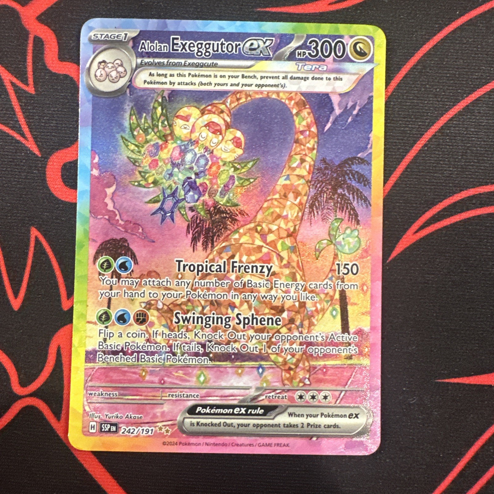 Alolan Exeggutor ex SIR 242/191. ENG. Raw. Pokemon TCG.